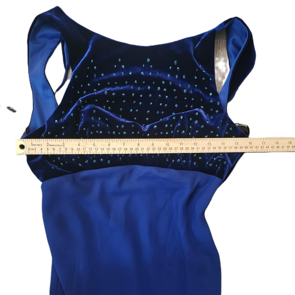 Zum Zum Niki Livas Blue Embellished Evening Gown Size 11-12 - Picture 10 of 10